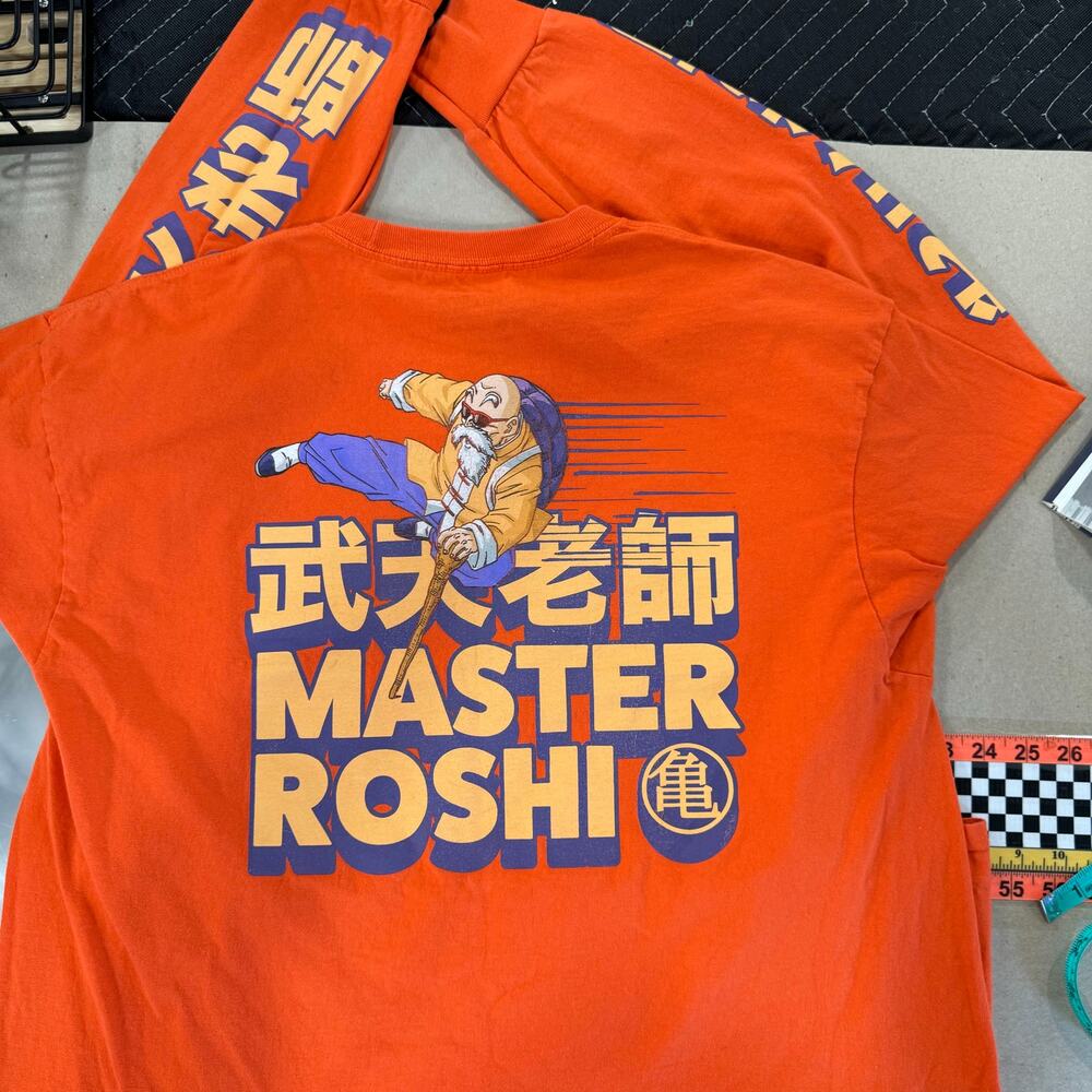 Dragon Ball Z Master ROSHI XL Long sleeve Henley shirt Crunchyroll